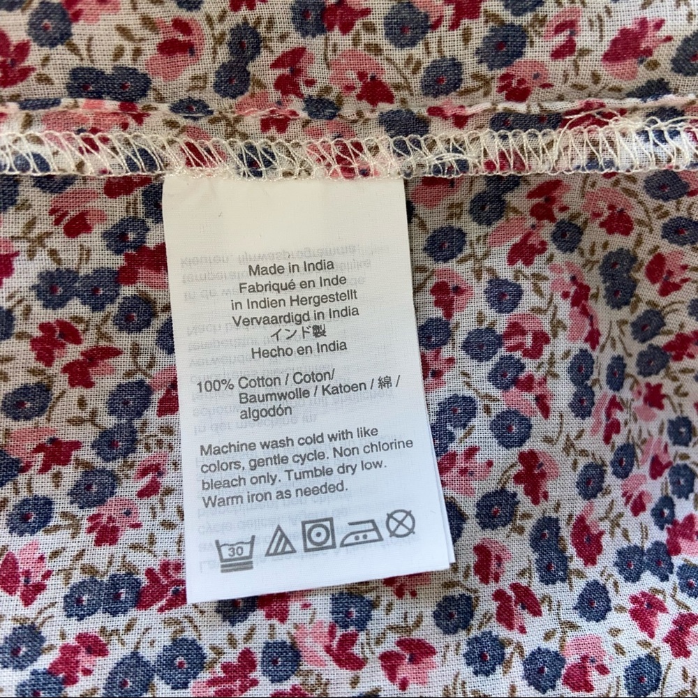 J Crew Mini Floral Print Ruffle Top Cottagecore - Picture 11 of 13